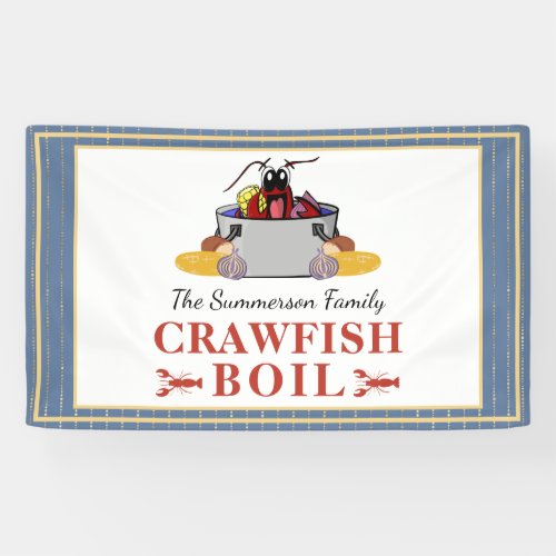 Crawfish Boil Summer Seafood Barbecue Party Banner