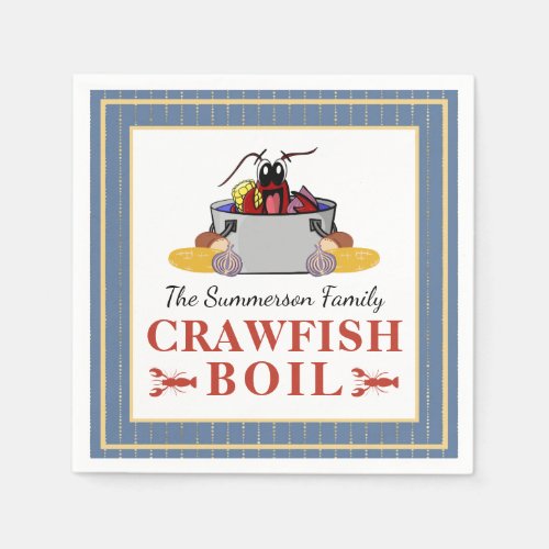 Crawfish Boil Summer Seafood Barbecue Party Napkins
