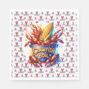 CRAWFISH BOIL THEME NAPKINS