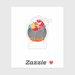 Crawfish Boil Tis The Season Crawdaddy Crayfish Fu Sticker