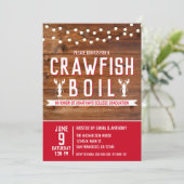 Crawfish Boil University College Graduation Party Invitation (Standing Front)