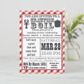 Crawfish Boil Wedding Shower Party Invitation (Standing Front)