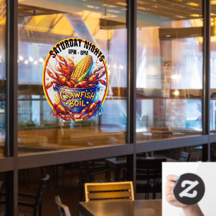CRAWFISH BOIL  WINDOW CLING