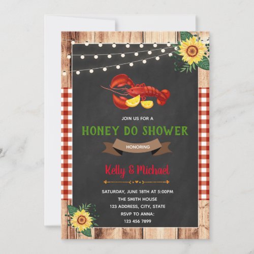 Crawfish boild honey do shower invitation