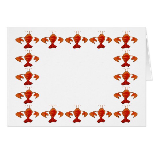 Crawfish Border Templet Cards (Front Horizontal)