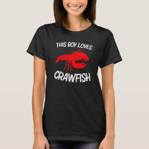 Crawfish Boys Kids Crayfish Crawfish Eating T-Shirt