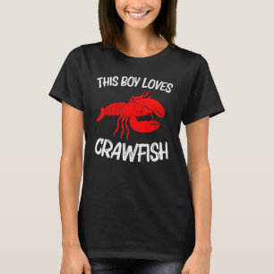 Crawfish Boys Kids Crayfish  Crawfish Eating T-Shirt