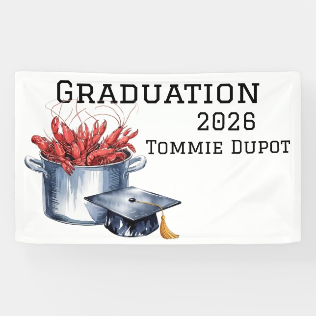 Crawfish & Caps: A Boiled Graduation Celebration  Banner (Horizontal)