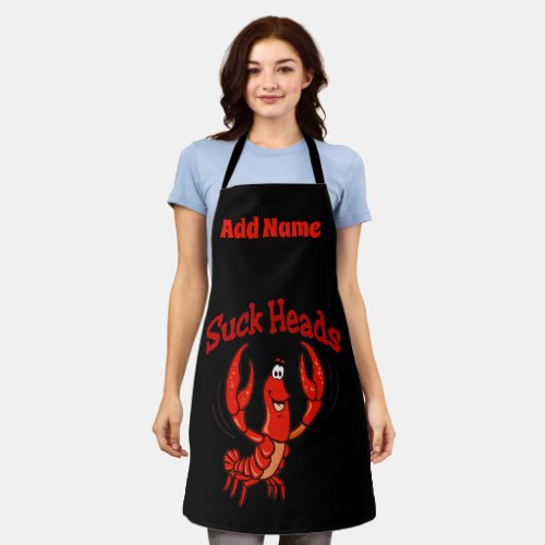 Crawfish Cartoon Design add text Apron