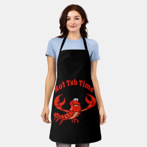 Crawfish Cartoon Design add text Apron