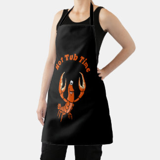 Crawfish Cartoon Design add text, Apron