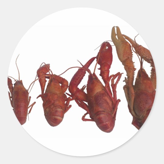 crawfish cell phone signal classic round sticker