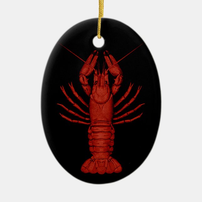 Crawfish Ceramic Ornament (Front)