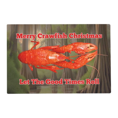 Crawfish Christmas  Placemat