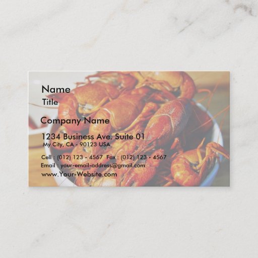 Customizable Crawfish Claws Business Card Template