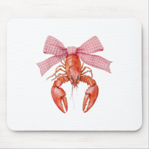 Crawfish Coquette Bow Crawfish Boil Lobster Cajun Mouse Pad