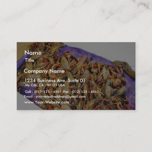 Customizable Crawfish Crawdads Business Card Templates