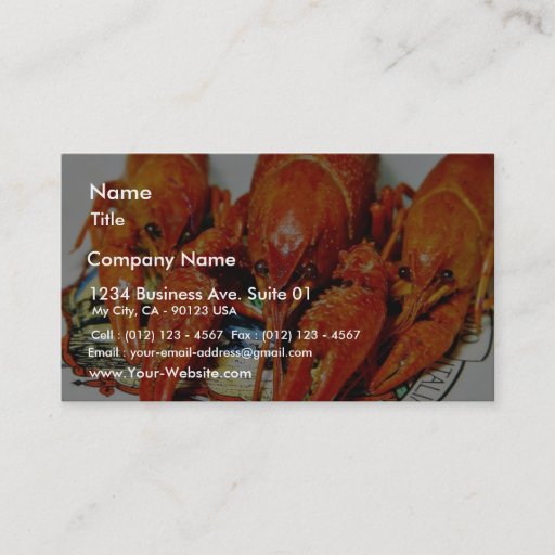 Customizable Crawfish Crawdads Craytfish Business Card Templates