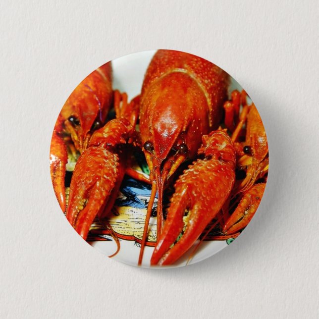 Crawfish Crawdads Craytfish Pinback Button (Front)