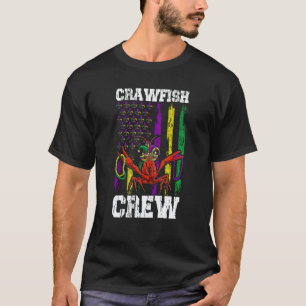 Crawfish Crew Beads Mardi Gras Flag Dab Kids Toddl T-Shirt