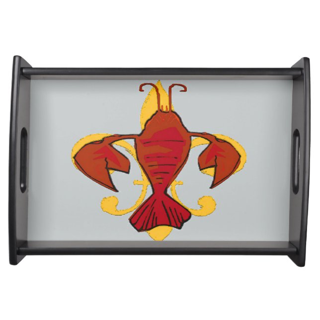 Crawfish  Fleu De Lis Serving Tray (Front)