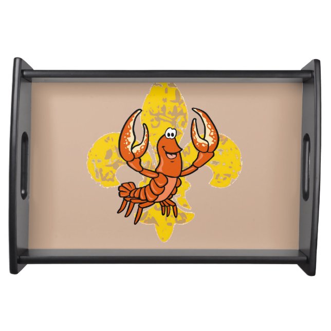 Crawfish  Fleu De Lis Serving Tray (Front)