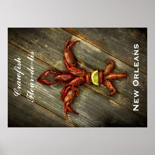 Crawfish Fleur_De_Lis Poster