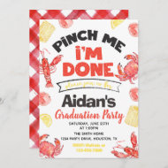 Crawfish Graduation Party Invitation   Graduation