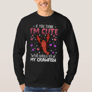 Crawfish Heart Valentine's Day Animal For Womens K T-Shirt