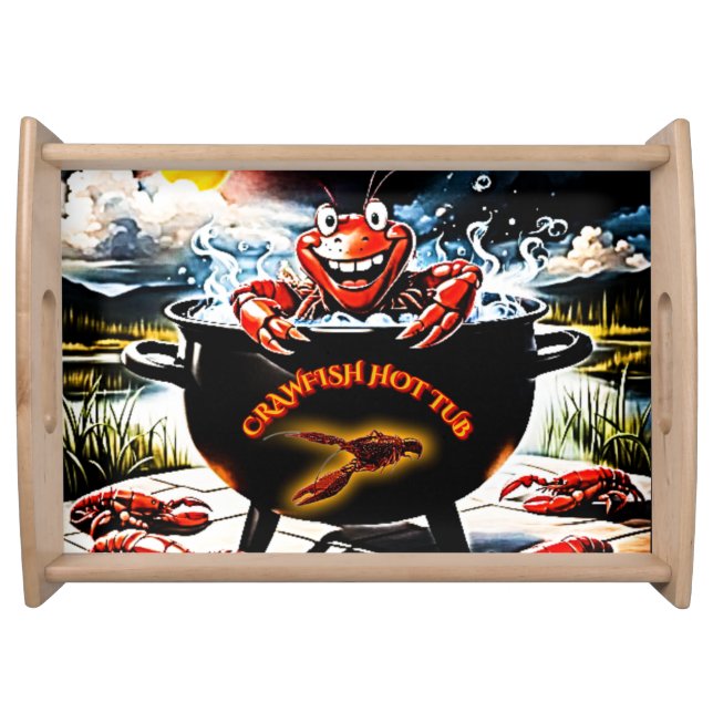 Crawfish Hot Tub Serving Tray (Front)