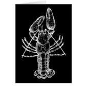 Crawfish Illustration white on black (Front)