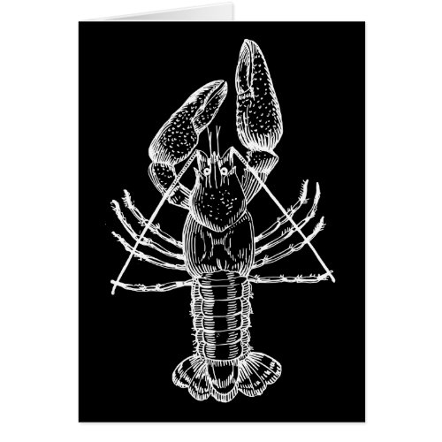 Crawfish Illustration white on black