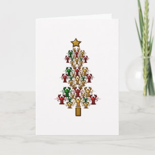 Crawfish Lobster Christmas Tree Holiday Card