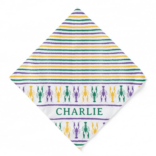 Crawfish Mardi Gras Bandana