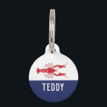 CRAWFISH (NAVY) PET ID TAG<br><div class="desc">ILLUSTRATED CRAWFISH TAG</div>
