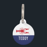 CRAWFISH (NAVY) PET ID TAG<br><div class="desc">ILLUSTRATED CRAWFISH TAG</div>