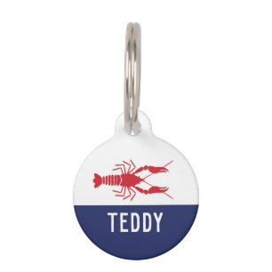 CRAWFISH (NAVY) PET ID TAG