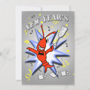 Crawfish New Year's Eve Party Invitation