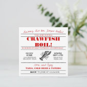 Crawfish or Low Country Boil Invitation (Standing Front)