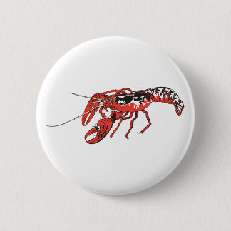 crawfish pinback button