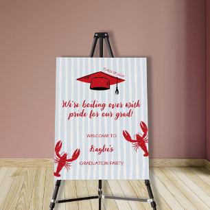 Crawfish Playful 2026 Graduation Party Welcome Foam Board