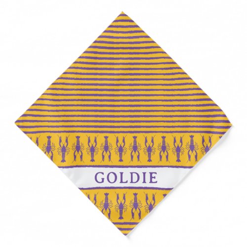 Crawfish Purple and Gold Bandana