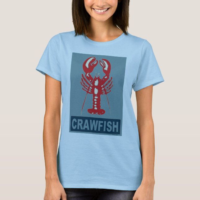 Crawfish Red and Blue T-Shirt (Front)