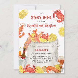 Crawfish Seafood Boil Baby Shower Invitation