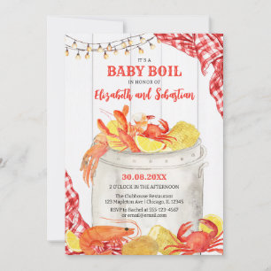 Crawfish Seafood Boil Baby Shower Invitation