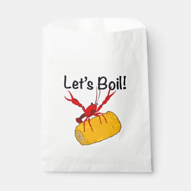 Crawfish Seafood Boil Favor Bags (Front)