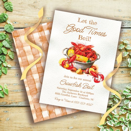 Crawfish Seafood Boil Invitation