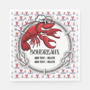 Crawfish Seafood Cajun THEME Napkins