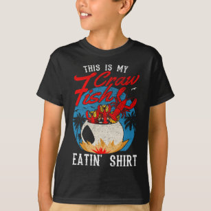 Funny Louisiana Crawfish Boil Eating Long Sleeve T Shirt by DABG DESIGN