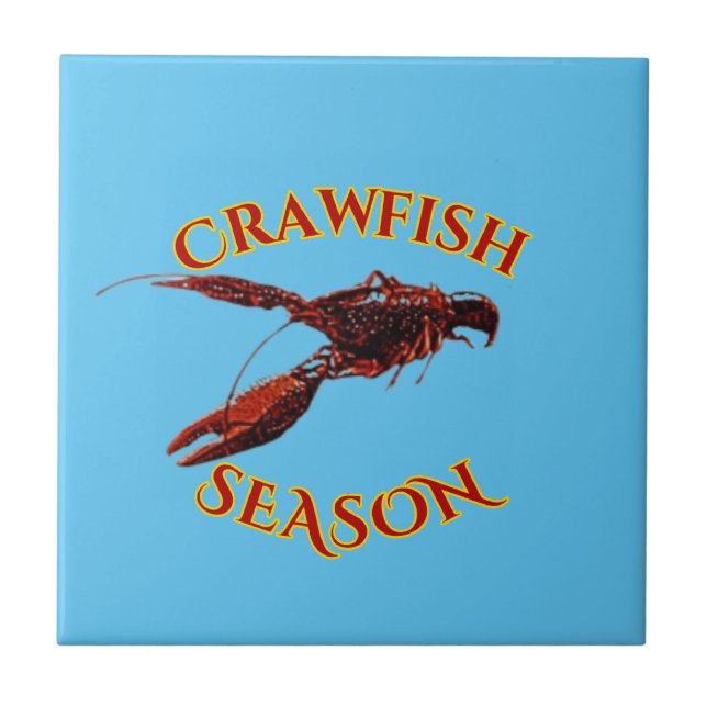 Crawfish Season Ceramic Tile (Front)